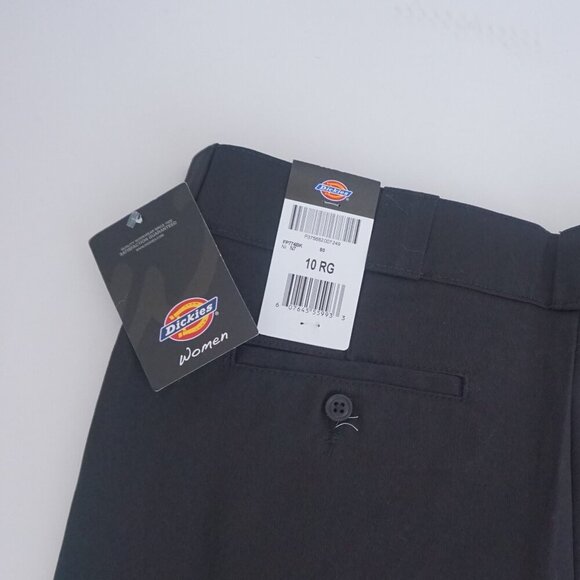 Dickies Black 744 Low Rise Straight Leg Wrinkle Resistant Work Pants Size 10R - Picture 13 of 13